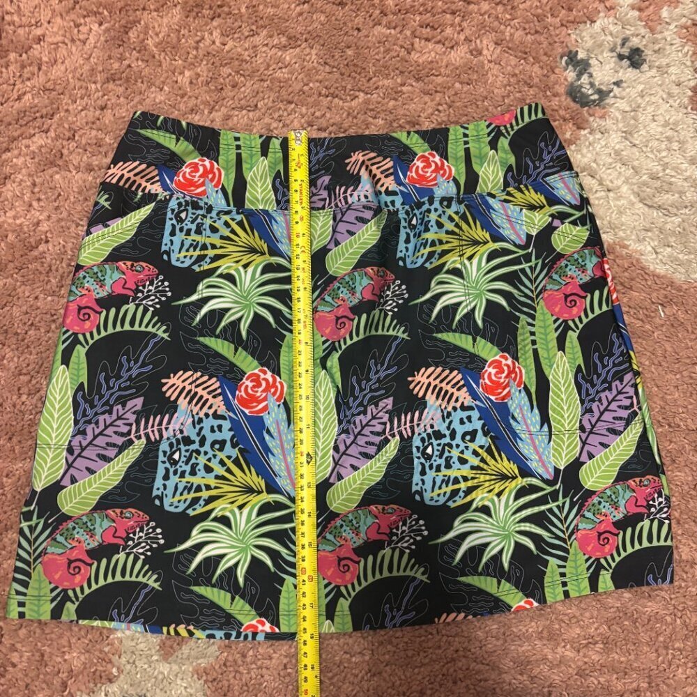 Skinz Tropical Floral Golf Tennis L Womens Skort BEACHY Stretch MADE IN USA - Picture 8 of 8